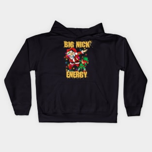 Xmas Big Nick Energy Funny dabbing Santa and elf Christmas Kids Hoodie